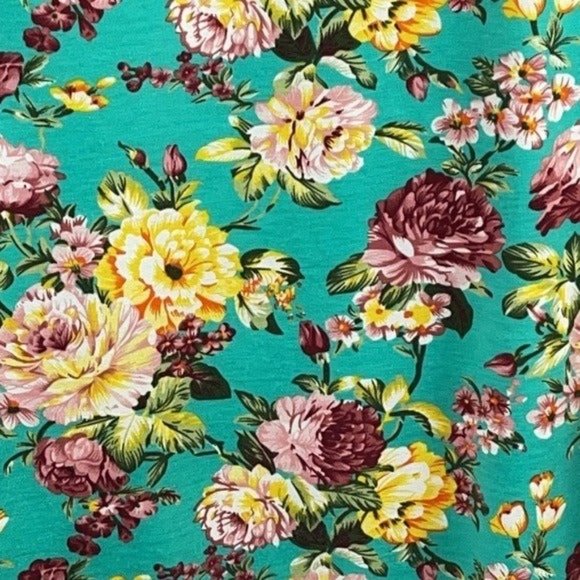 Tam Ware Floral Print Dress Spring Easter Scoop Neck Short Sleeve Summer Size M - Picture 3 of 6